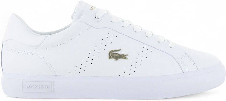 Lacoste Powercourt 2.0 124 Dames Sneakers Schoenen Leer Wit 747SFA0072216 - Foto 4