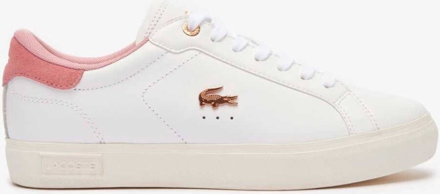 Lacoste Powercourt Dames Sneakers Wit Roze