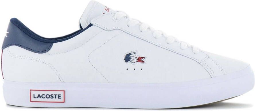 Lacoste Powercourt TR122 Heren Sneakers Schoenen Leer Wit 743SMA0034407