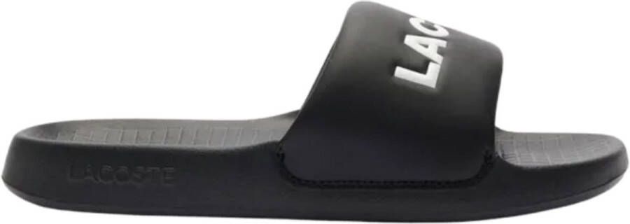 Lacoste Croco 1.0 Serve Slide 124 2 Cma Sandalen & Slides Schoenen blk wht maat: 40.5 beschikbare maaten:39.5 40.5 42 43 44.5 46 47