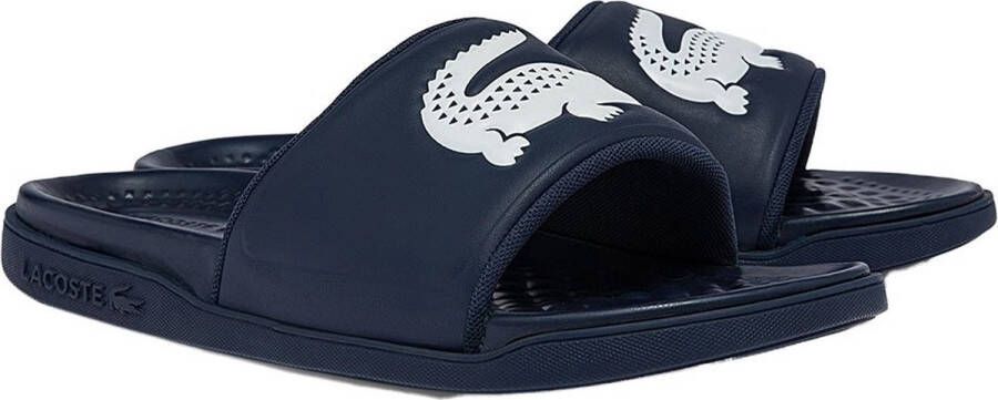 Lacoste Croco Dualiste Heren Slippers Blauw Wit