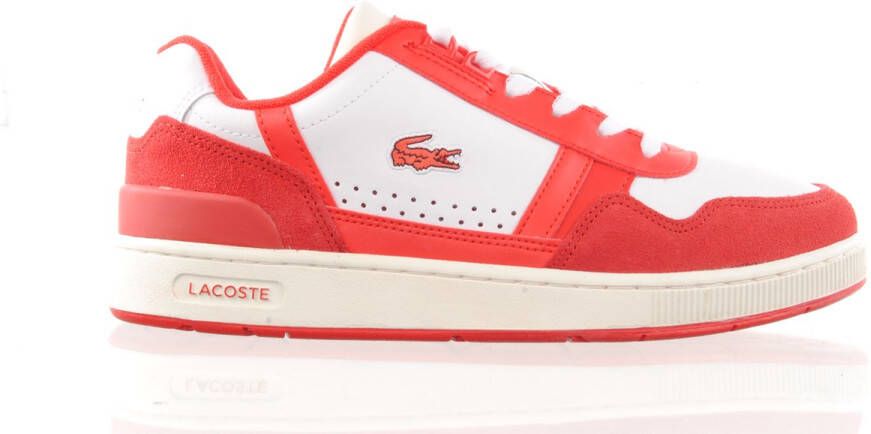 Lacoste sneaker T Clip rood wit - Foto 1