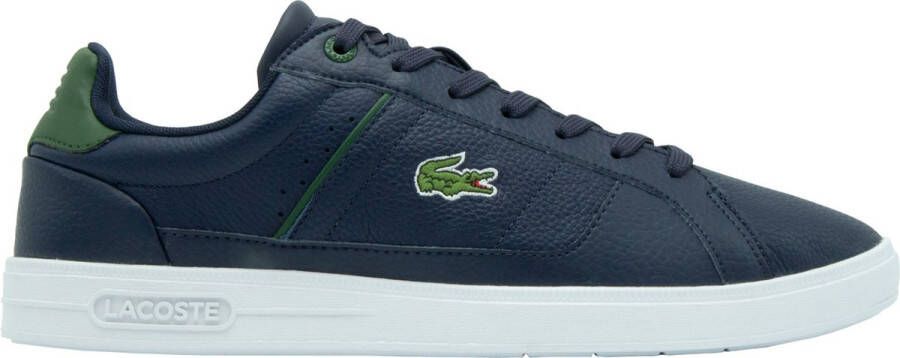 Lacoste Europa Pro 123 Heren Sneakers Schoenen Leer Navy-Blauw 745SMA00657B4