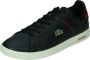 Lacoste Europa Pro 222 Heren Sneakers Schoenen Leer Zwart 744SMA00121B5 - Thumbnail 7