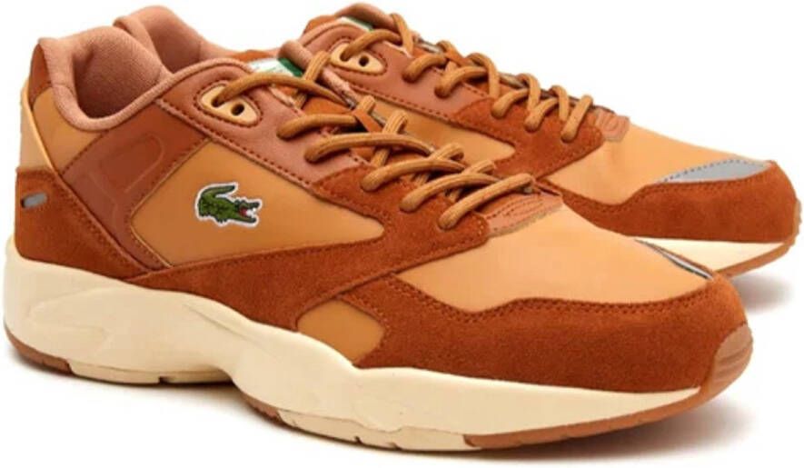 Lacoste Storm 96 Low Bruin Tann Sneakers Heren