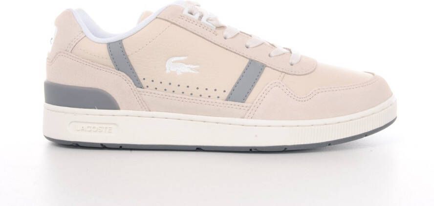 Lacoste Witte T-Clip Leren Sneakers Multicolor Heren