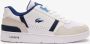 Lacoste T-Clip Heren Sneakers Schoenen Wit-Blauw 747SMA0071080 - Thumbnail 5