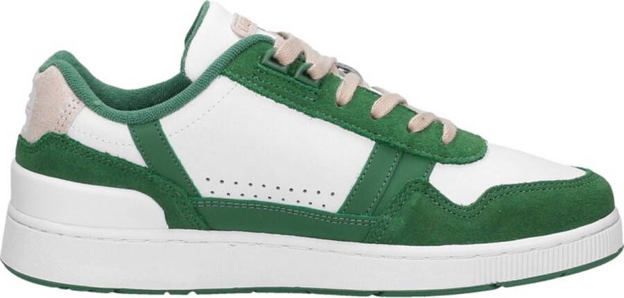 Lacoste T-Clip Dames Sneakers Wit Groen Roze