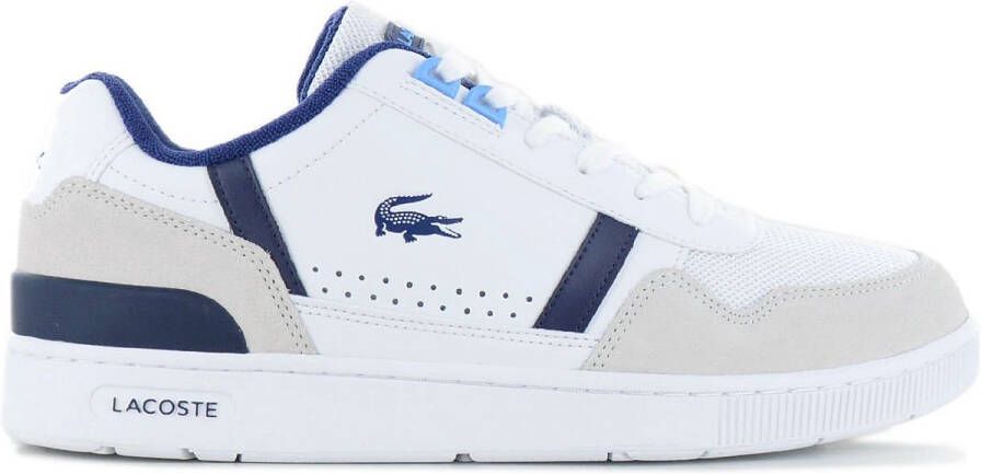 Lacoste T-Clip Heren Sneakers Schoenen Wit-Blauw 747SMA0071080