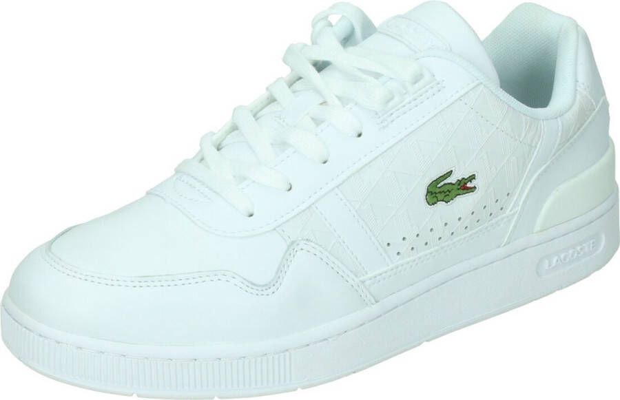 Lacoste Witte Heren Sneakers met Ingelegd Monogram Wit Heren