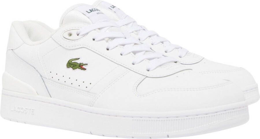 Lacoste T-clip Heren Schoenen Wit Maat: 40.5 Leer Foot Locker - Foto 5