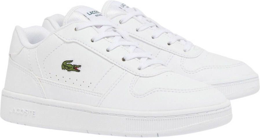 Lacoste Retro Sneakers T-Clip Wit Leer White Heren
