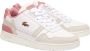 Lacoste Logo Sneaker Mat Leer Label Ingedrukt Vetersluiting White Dames - Thumbnail 4