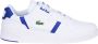 Lacoste Grafische Print T-Clip Leren Sneakers Blue Heren - Thumbnail 1