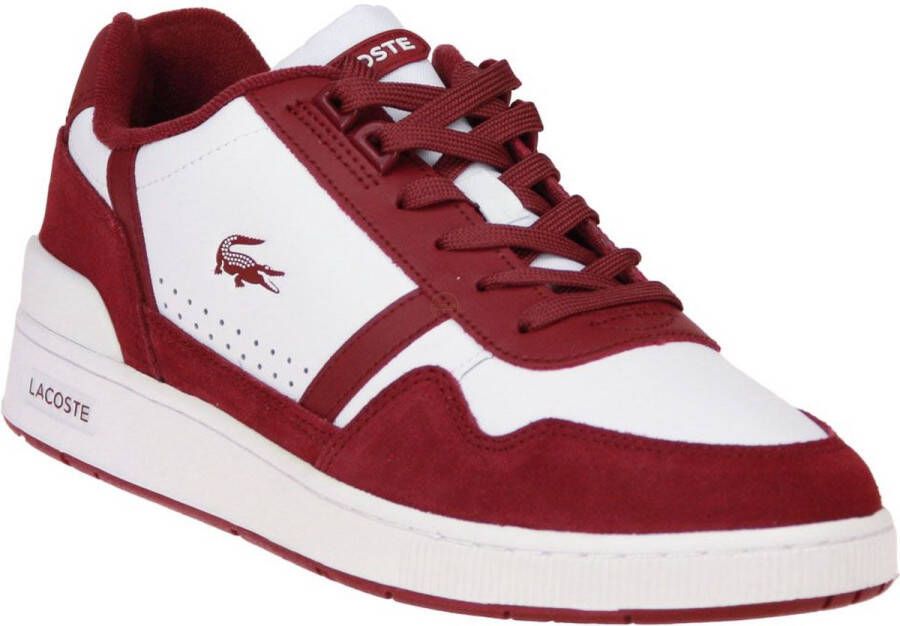 Lacoste T-Clip Wit-Bordo Sneaker