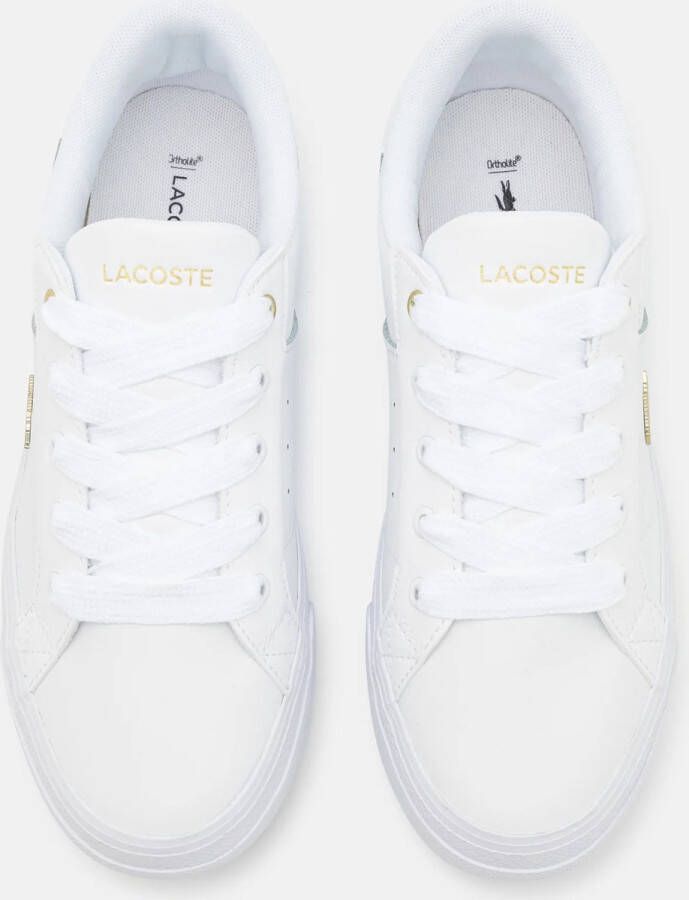 Lacoste Witte Gouden Platform Sneakers Vrouwen White Dames