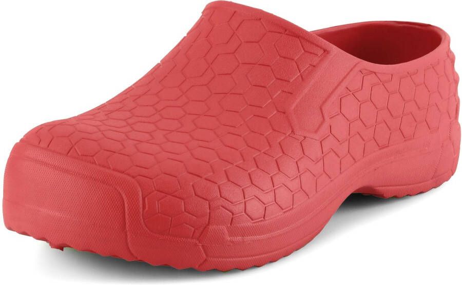 Ladeheid Clogs s- en Herenklompen Lichtgewicht EVA Tuinklompen Tuinschoenen Rood 1841 37 LA-DW-HexClosed