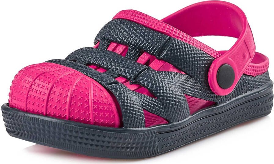 Ladeheid Clogs Kinderen Tuinschoenen Lichte Kinderschoenen Donkerblauw roze 26 LA-KL