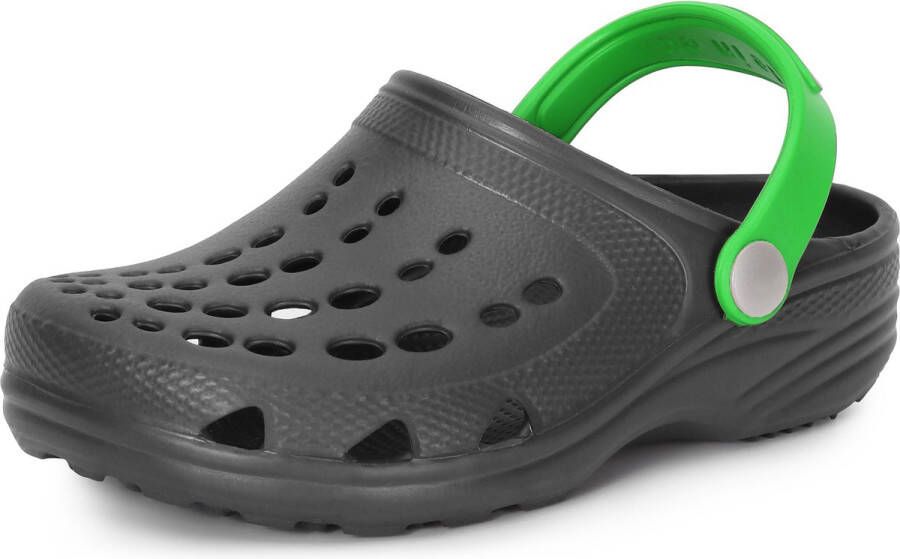 Ladeheid Clogs Kinderen Tuinschoenen Lichte Kinderschoenen Grijs Groen 22 23 LA-CA-FTKIDS