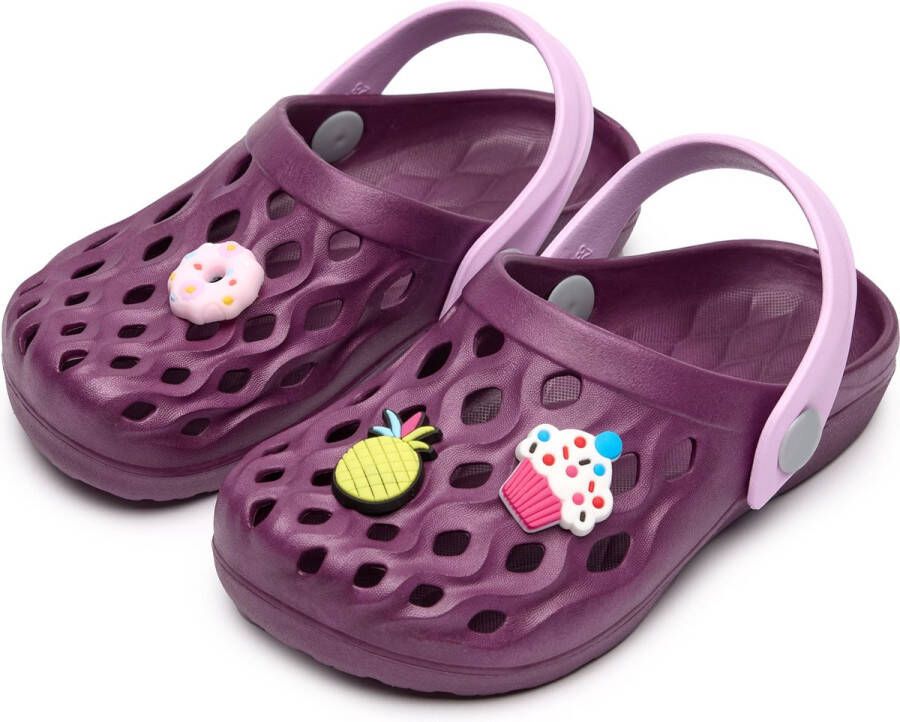 Ladeheid Clogs Kinderen Tuinschoenen Lichte Kinderschoenen Violet 28 29 LA-CA-FlowKidsJib
