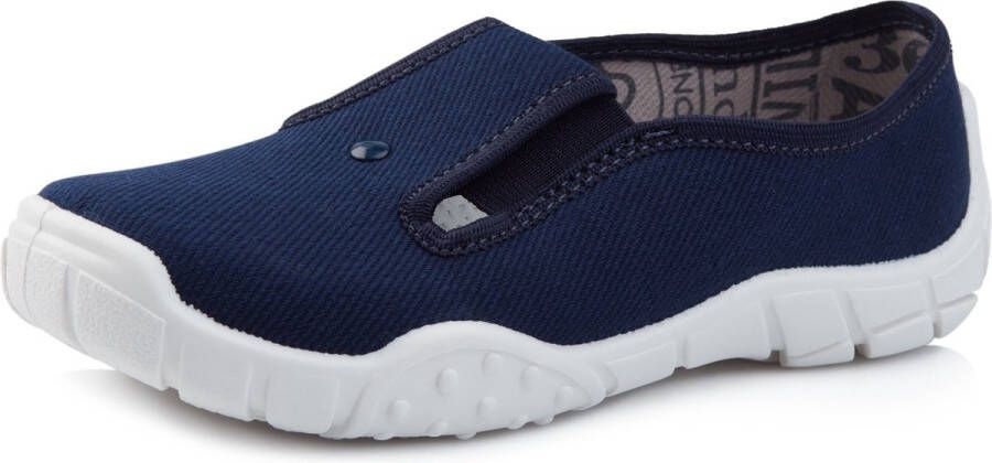 Ladeheid Kinder Pantoffels Sloffen Muizen Unisex LA-RW-Krzys Marineblauw Wit