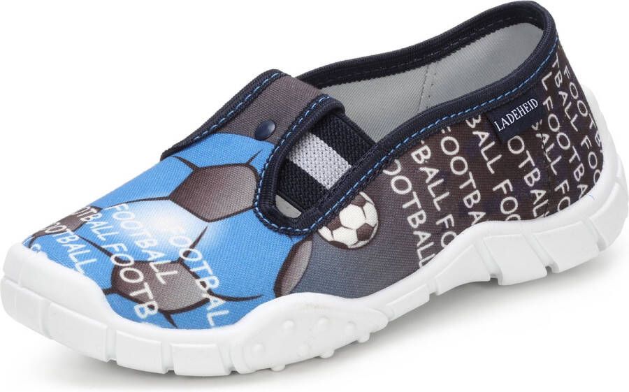 Ladeheid Kinder Pantoffels Sloffen Muizen Unisex LA-VI-Olaf Voetbal Blauw