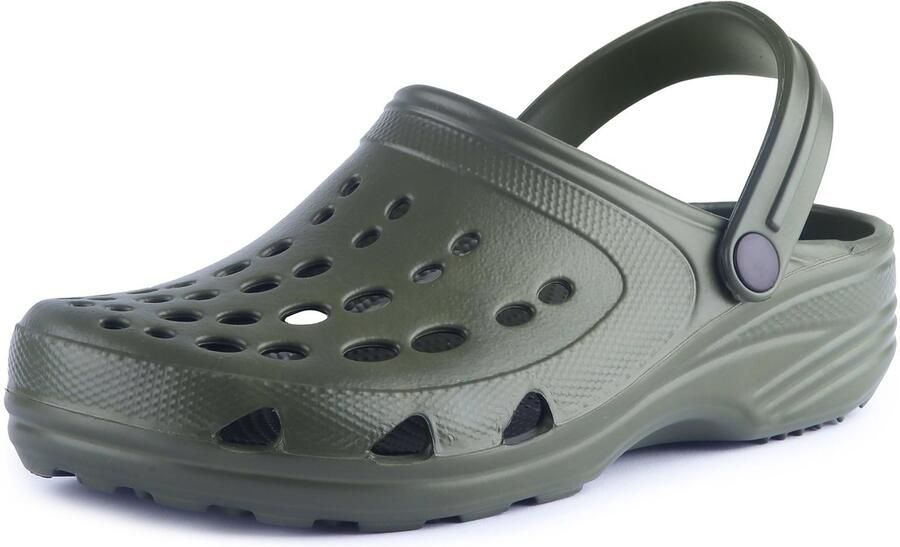 Ladeheid Clogs- s- en Herenklompen EVA Met Hakband Tuinklompen Olijf 41 42 LA-CA-FreeTime