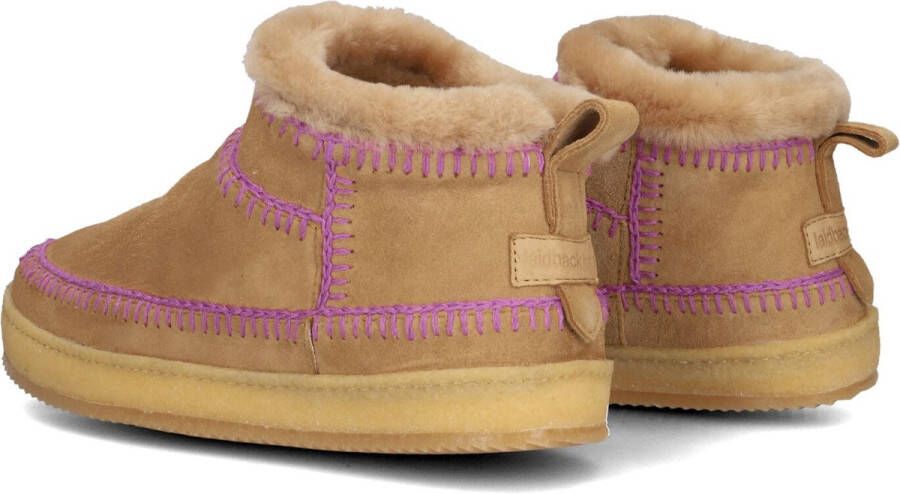 LAIDBACKLONDON Vachtlaarzen Dames Nyuki Low Crochet Maat: 36 Materiaal: Suède Kleur: Cognac - Foto 3