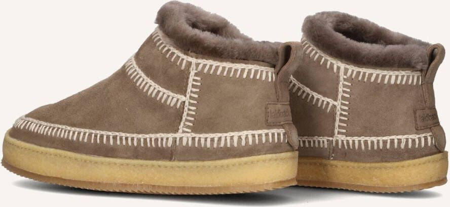 Laidbacklondon Nyuki Low Crochet Laarzen Suède Dames Taupe