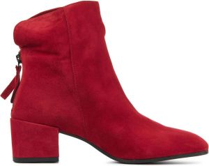 Lamica Enkellaarsjes Dames Laarzen Damesschoenen Suède Yquengel 5171 Rood
