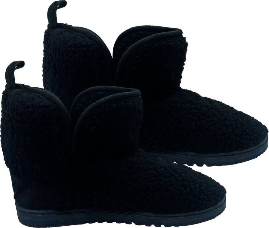 Latona Blanket Sloffen Heren Pantoffels Heren Teddy Hoog Zwart 118 1565928