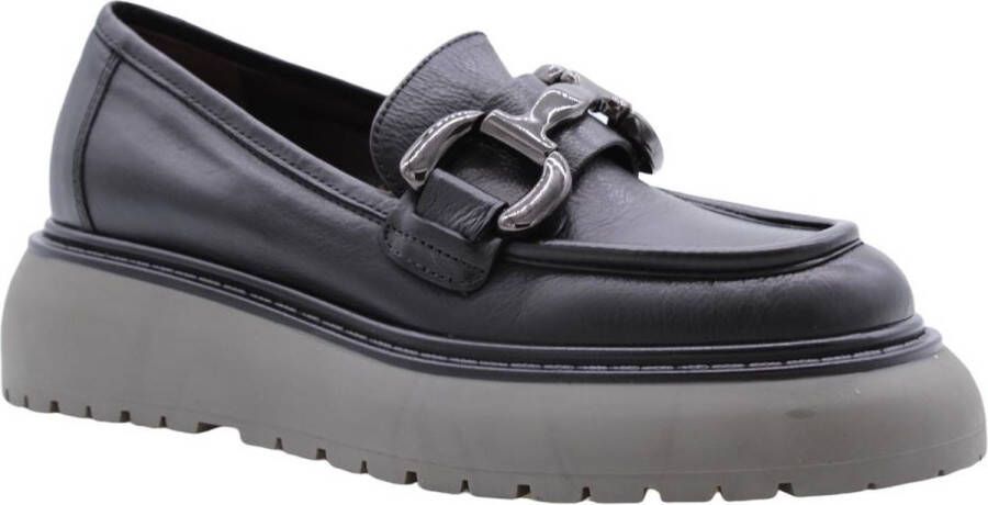 Laura Bellariva Stijlvolle en comfortabele Karajan loafers Black Dames