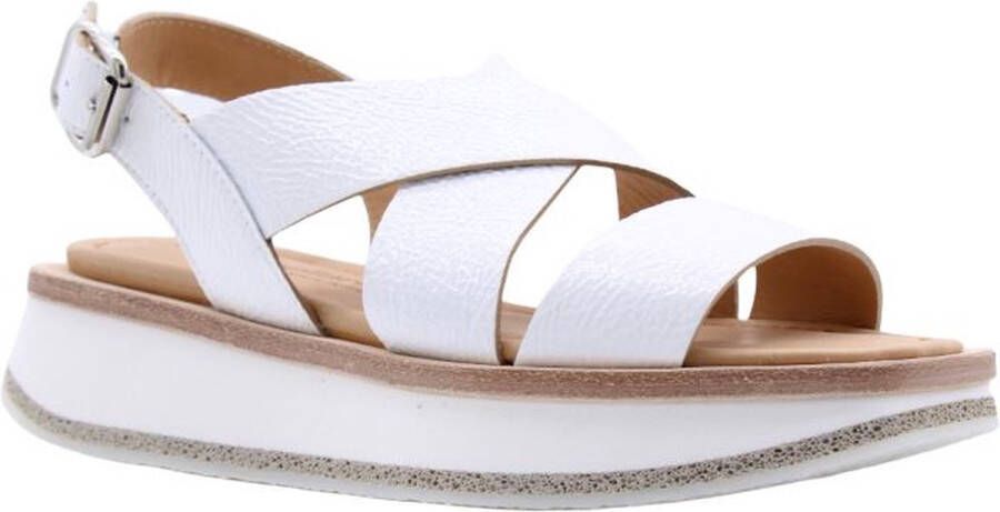 Laura Bellariva Platte Sandalen met Hoge Zool White Dames