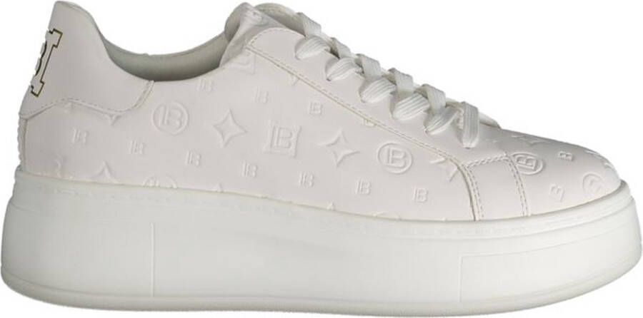 Laura Biagiotti Witte Polyester Sneakers met Veters White Dames