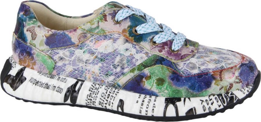 Laura vita Stijlvolle Damessneakers Jeans Blauw Multicolor Dames