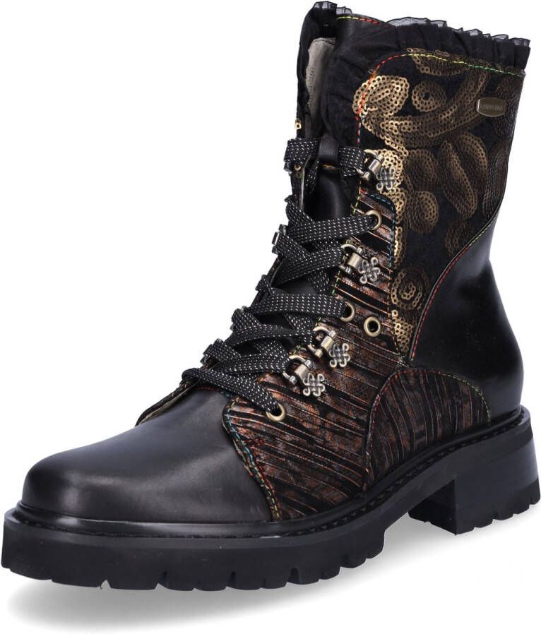 Laura Vita dames veterlaars Kouleo zwart