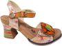 Laura Vita Decbyo Leren Dames Sandaletten Bruin - Thumbnail 1