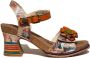 Laura Vita Decbyo Leren Dames Sandaletten Bruin - Thumbnail 3
