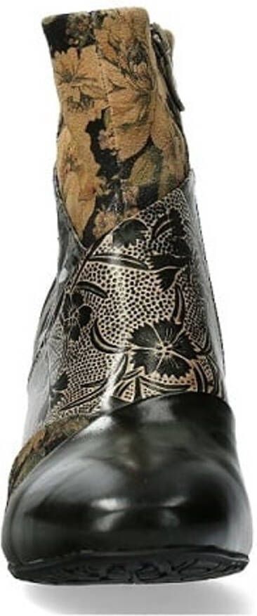 Laura Vita enkellaarsje groen leer met bloemen