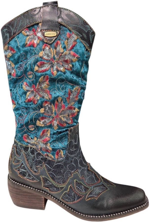 Laura Vita Ercwinao 19 Blue Cowboy Laarzen Dames Blauw