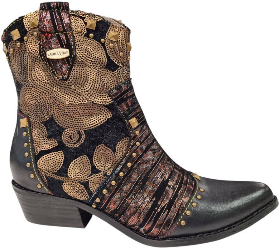 Laura Vita Hicnio Zwarte Dames Cowboyboots Zwart