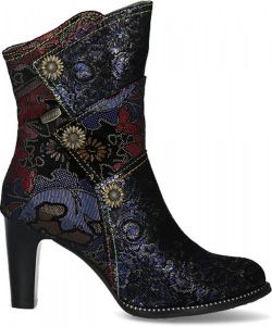 Laura Vita Korte Laars Albane 098H SL316 9H Marine Blauw Zwart Print