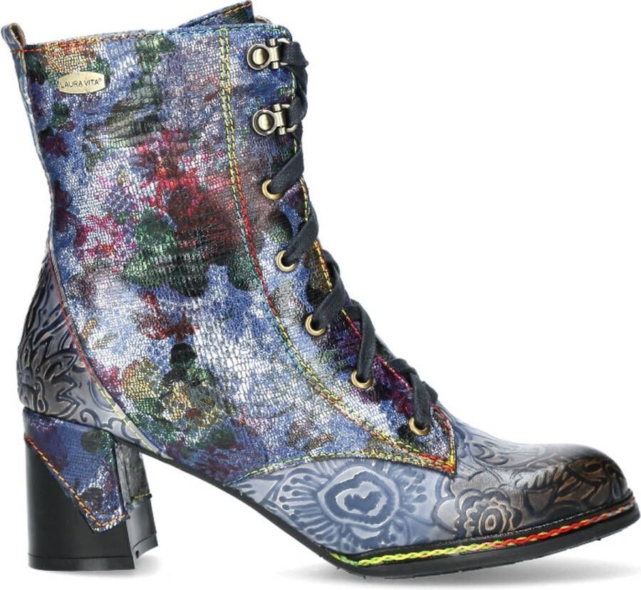 Laura Vita Korte Laars Komalo 24 SLA38-4A Jeans Blauw Print