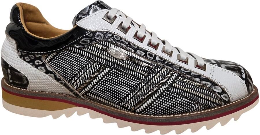 Laura Vita Achille 12 Noir Sneakers Zwart Wit Leer Heren Zwart Wit