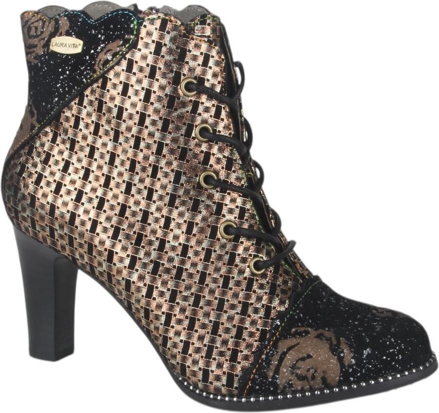 Laura Vita ALCBANEO 127 Or dames veterboots gekleed metallic