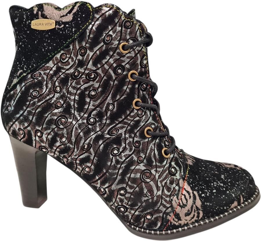 Laura Vita Alcbaneo Zwart Dames Enkellaarsje Zwart