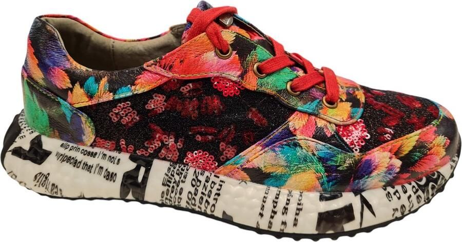 Laura Vita Burton 45 Grenat Dames Sneakers Multi