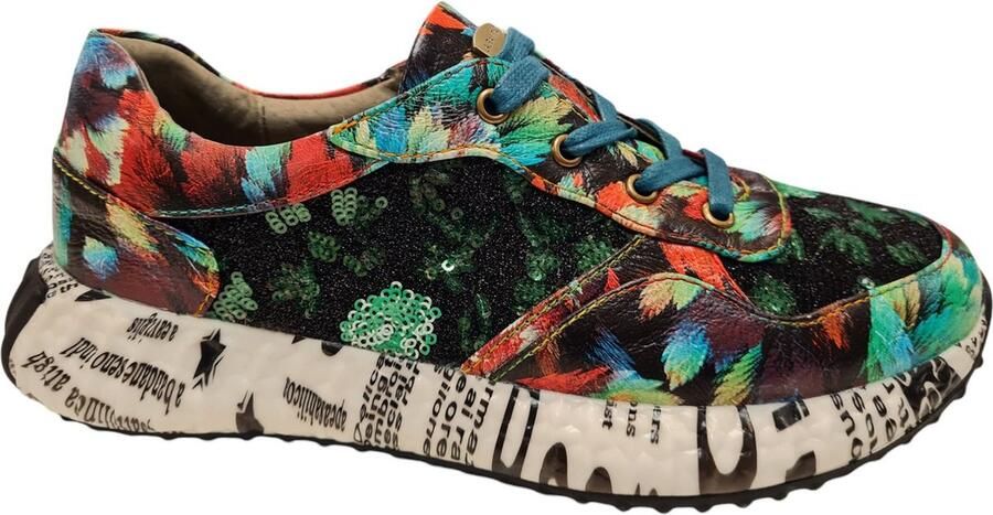 Laura Vita Burton 45 Kaki Dames Sneakers Groen