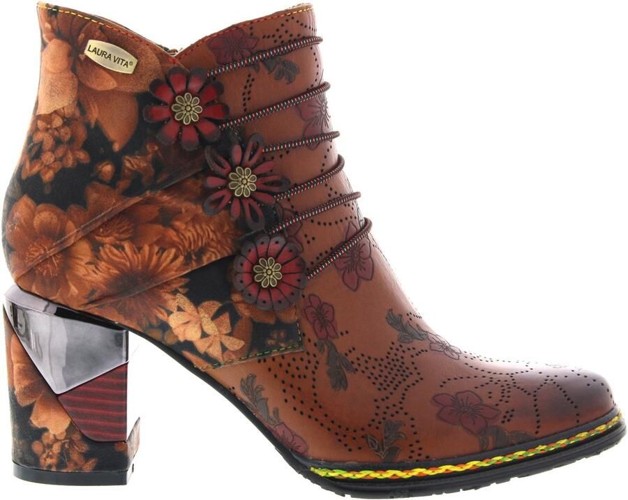 Laura Vita Maevao 21 Camel Enkellaarzen Cognac Leer Dames Cognac - Foto 2