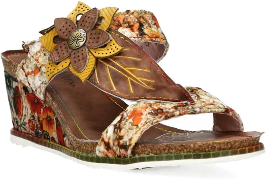 Laura Vita Dames Slipper Marron Multicolour - Foto 2